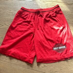 Harley-Davidson basketball shorts.